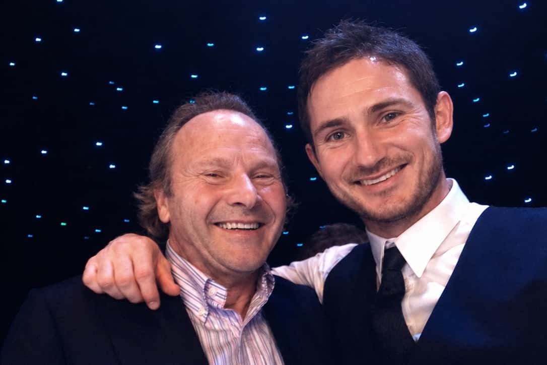 Max Lewinsohn with Frank Lampard celebrating Chelsea's glory years