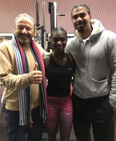 With David Haye and Dina Asher-Smith