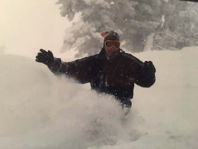 Deep powder heli-skiing