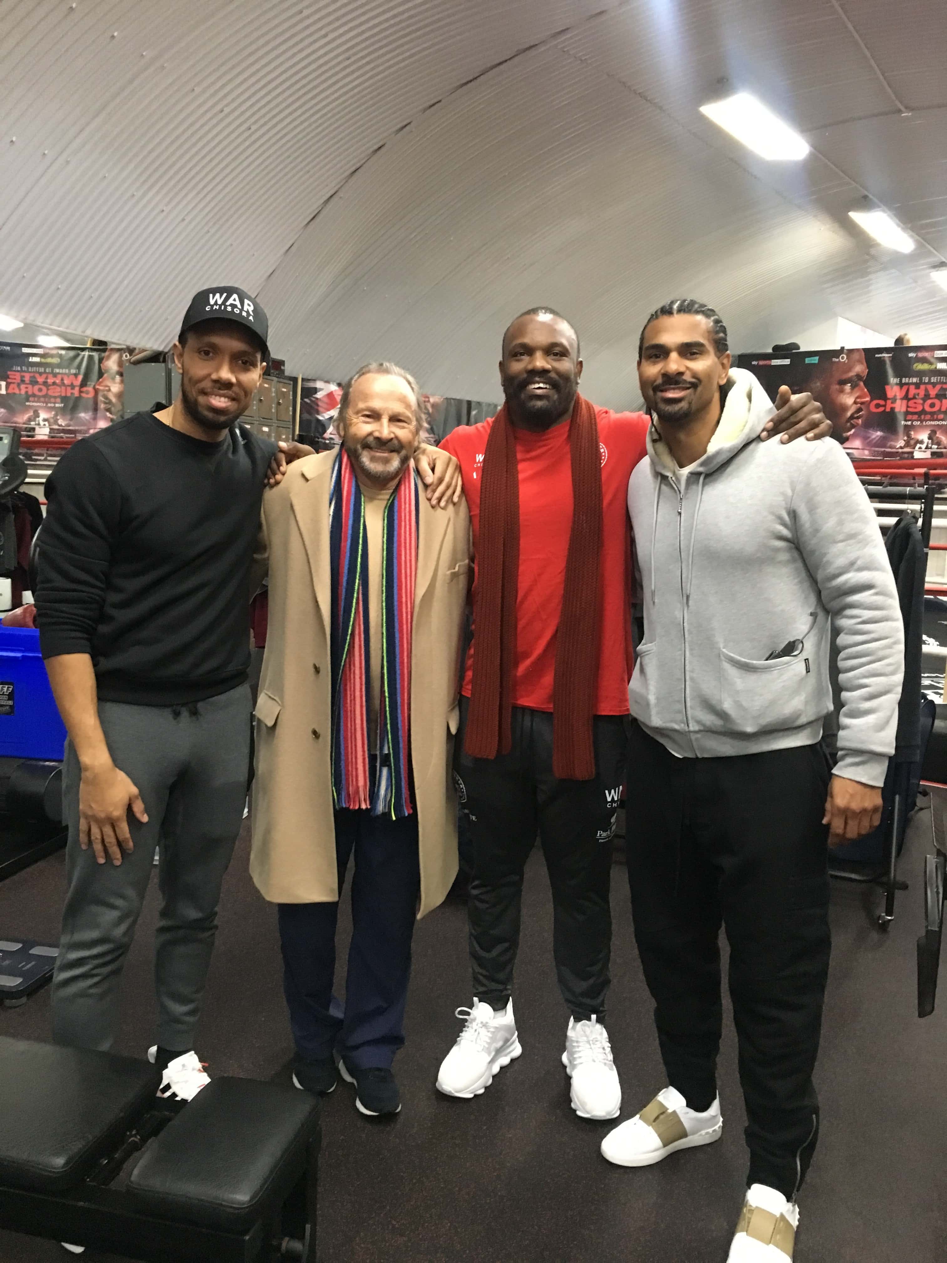 With David Haye, Derek Chisora and Ruben Tabares