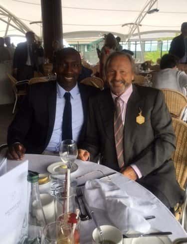 With Jimmy Hasselbaink at Wimbledon