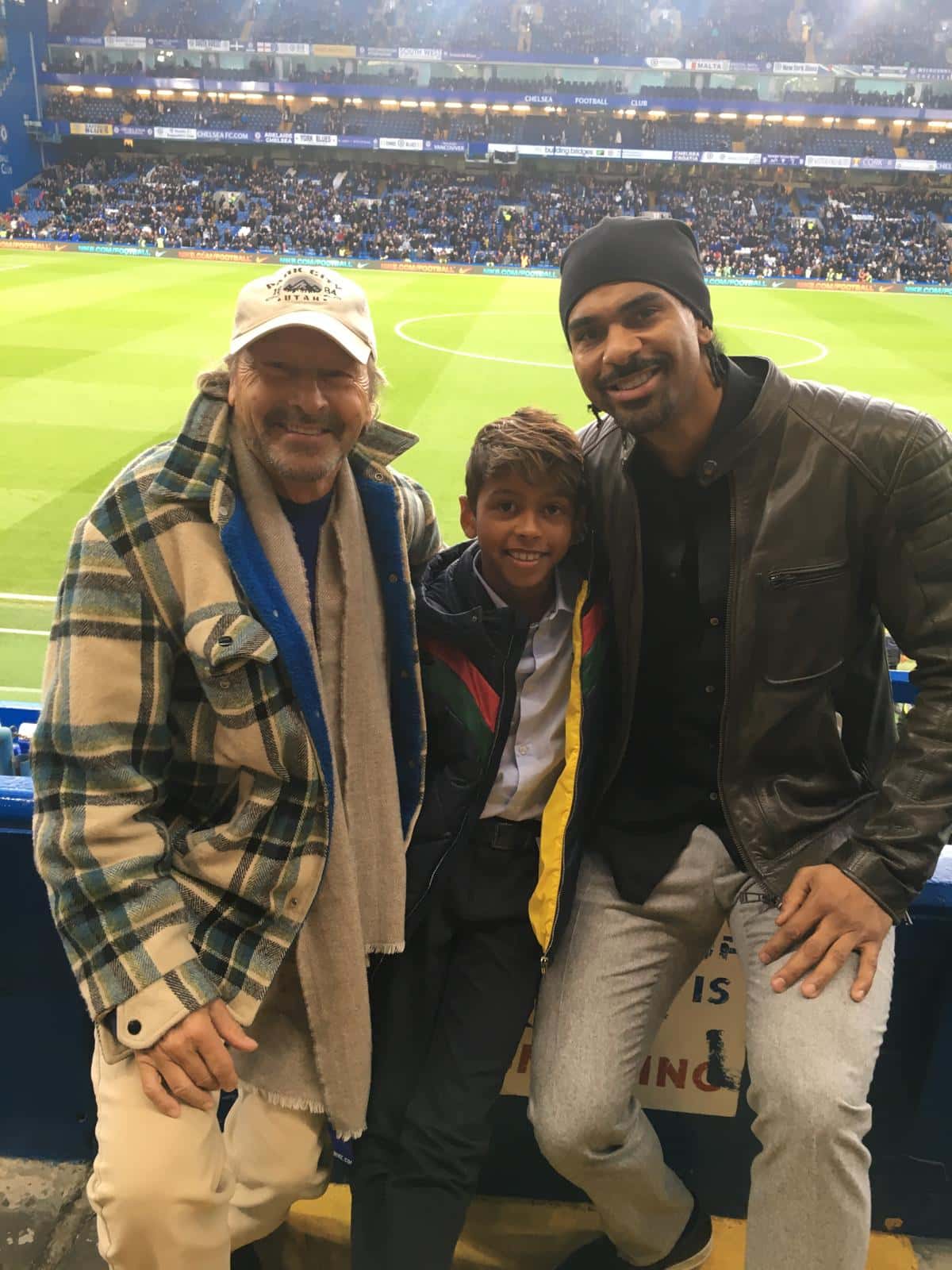 With David Haye at Stamford Bridge